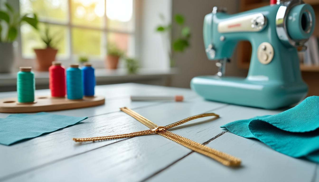 apprenez à intégrer facilement une fermeture éclair métal doré dans vos projets de couture grâce à notre guide étape par étape. astuces et conseils pour un résultat professionnel.