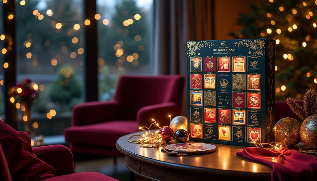 plongez dans l'univers enchanteur du calendrier de l'avent the body shop cette année. explorez chaque jour les surprises bien-être et beauté qui vous attendent, avec des produits emblématiques et des découvertes inédites pour vivre une période festive inoubliable.