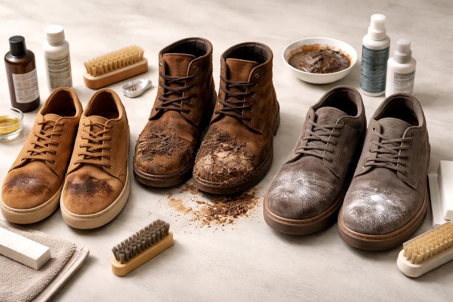 découvrez des méthodes efficaces pour détacher vos chaussures en daim des taches de graisse, boue et sel grâce à des solutions ciblées et faciles à appliquer.