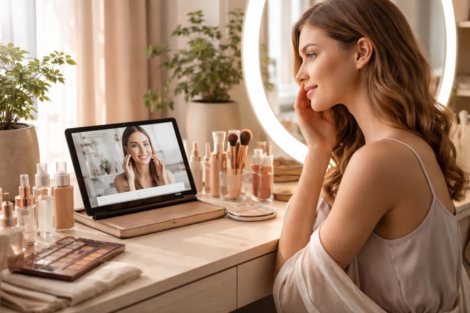 découvrez votre coin beauté personnalisé avec la tablette samsung, alliant teintes parfaites et routines de soins guidées pour sublimer votre peau au quotidien.