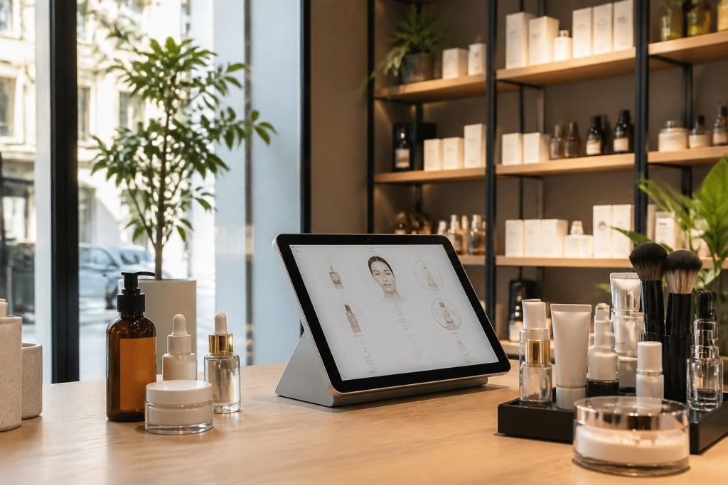 découvrez notre consultation beauté en self-service avec tablette tactile en corner : une expérience personnalisée et autonome pour sublimer votre beauté facilement.