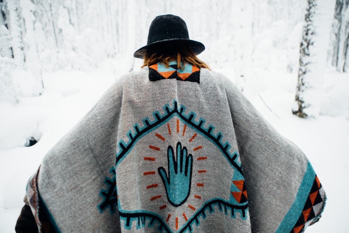 poncho homme